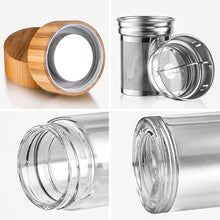 Load image into Gallery viewer, Ora Tea co. Glass Tea Infuser Bottle 500ml with Protective Sleeve