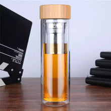 Load image into Gallery viewer, Ora Tea co. Glass Tea Infuser Bottle 500ml with Protective Sleeve