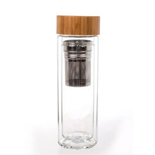 Load image into Gallery viewer, Ora Tea co. Glass Tea Infuser Bottle 500ml with Protective Sleeve
