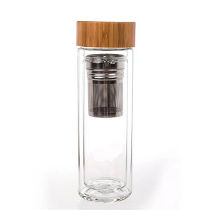 Ora Tea co. Glass Tea Infuser Bottle 500ml with Protective Sleeve